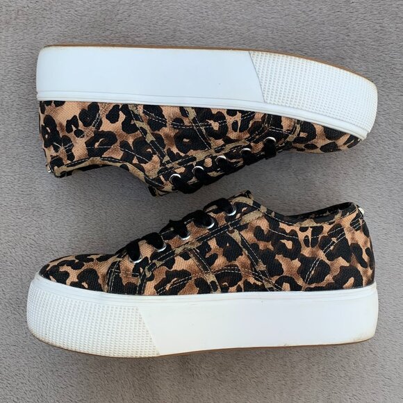 Steve Madden Emmi Women's Leopard Print Platform Sneakers Sz 8.5 - Picture 11 of 15